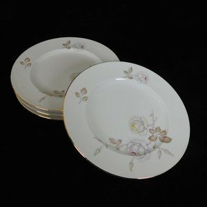 Johann Haviland China Sweetheart Rose Set of 4 Salad Plates Bavaria Germany Vtg